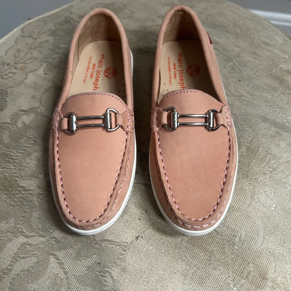 Marc Joseph New York Leather Loafer in Dusty Pink Sz 13.5